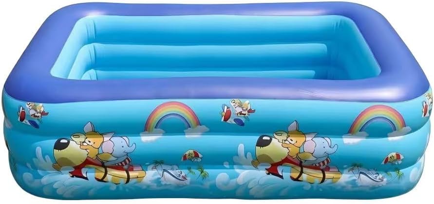 Inflatable Pool with Bubble Base, 51 inches x 35 inches x 21 inches