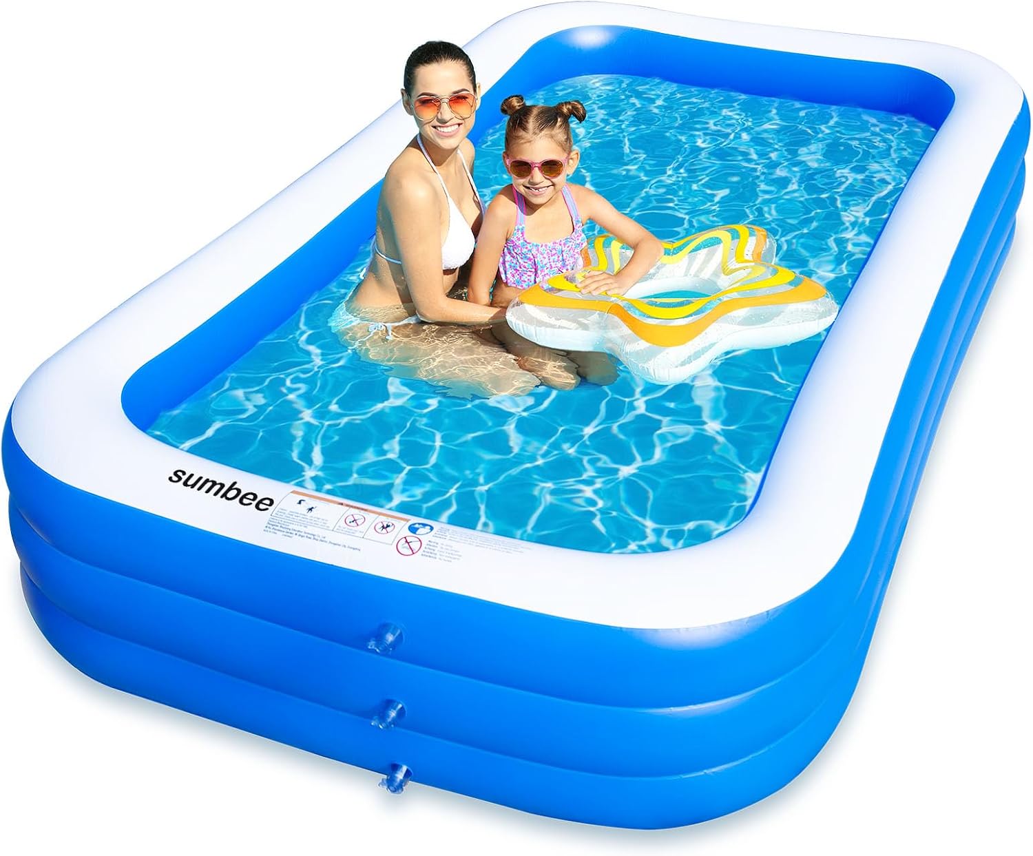 Sumbee Inflatable Pool for Kids and Adults, 120 x 72 x 22