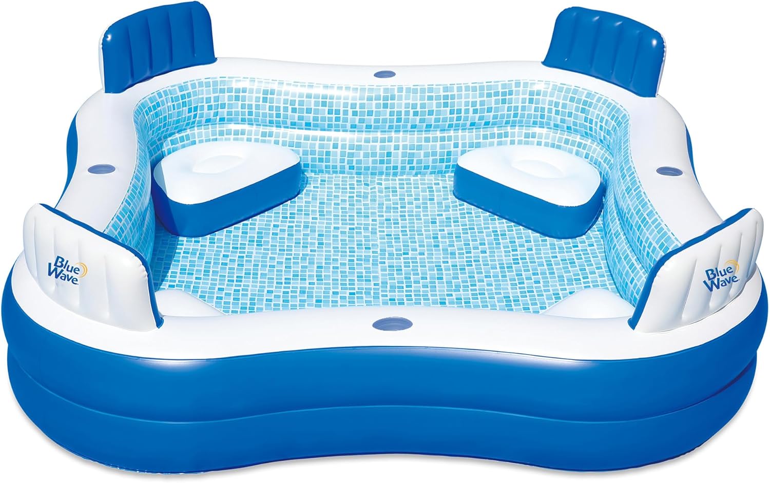 Blue Wave Premier Family Inflatable Pool with Seats – 88-in x 88-in x 26-in