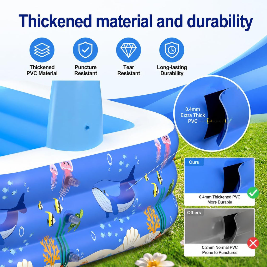 Inflatable Swimming Pool,120 x 72 x 24