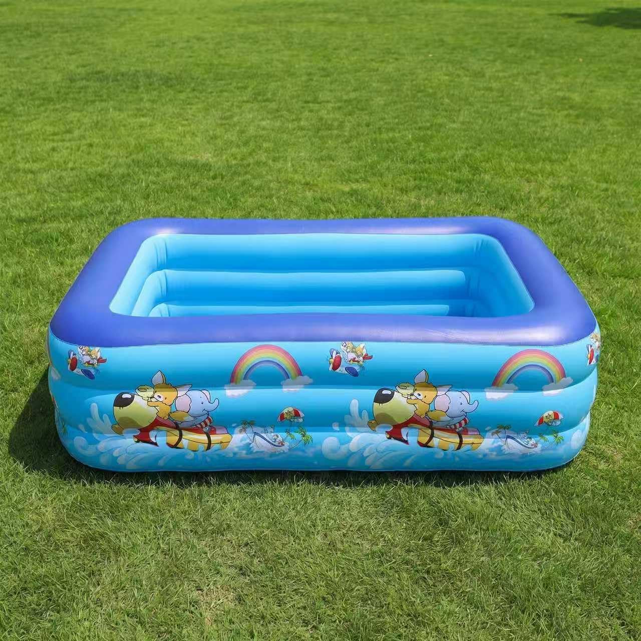 Inflatable Pool with Bubble Base, 51 inches x 35 inches x 21 inches