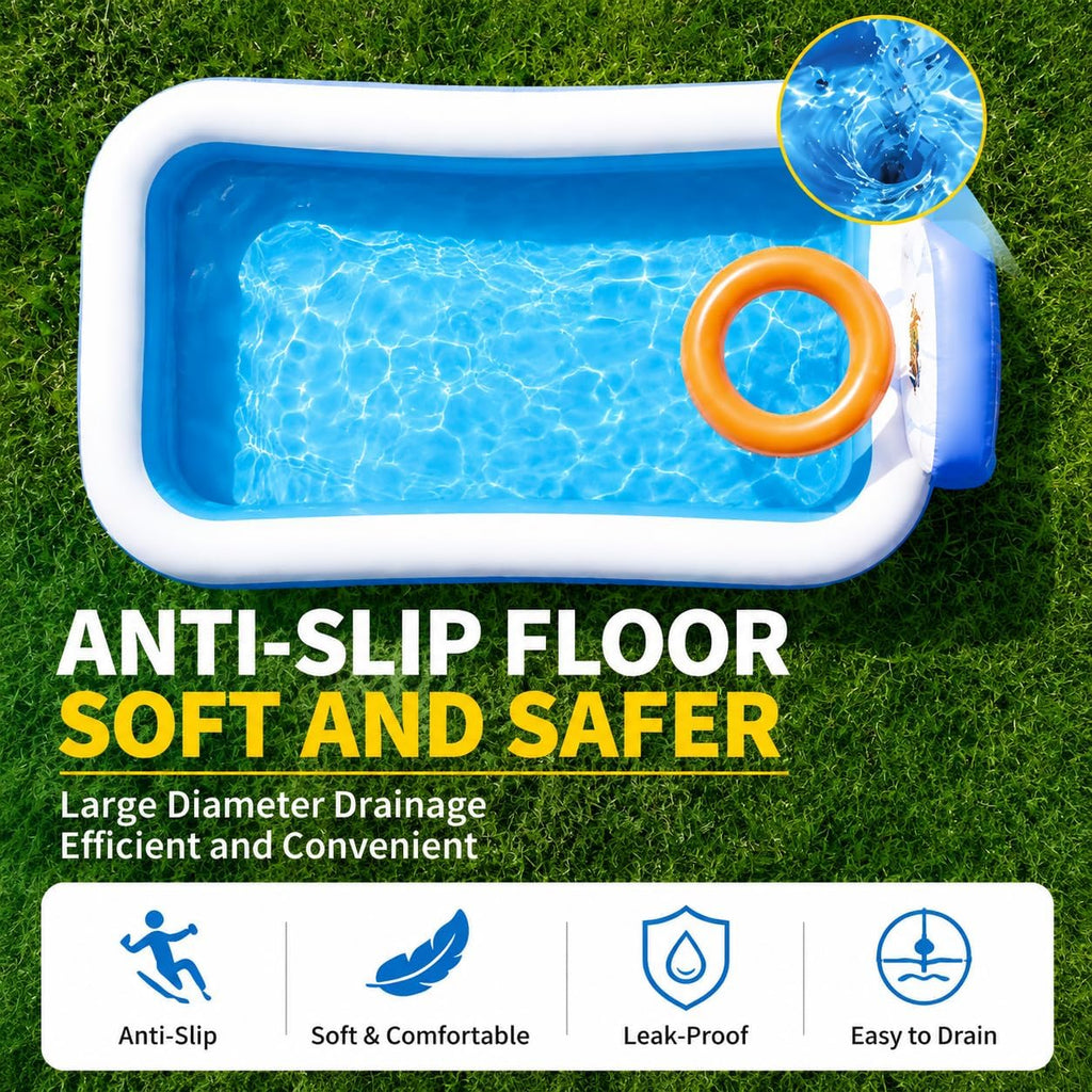 Inflatable Swimming Pool,120 x 72 x 24