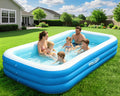 Large Inflatable Pool for Kid and Adult, 120x70x22 Blow Up Pool Backyard
