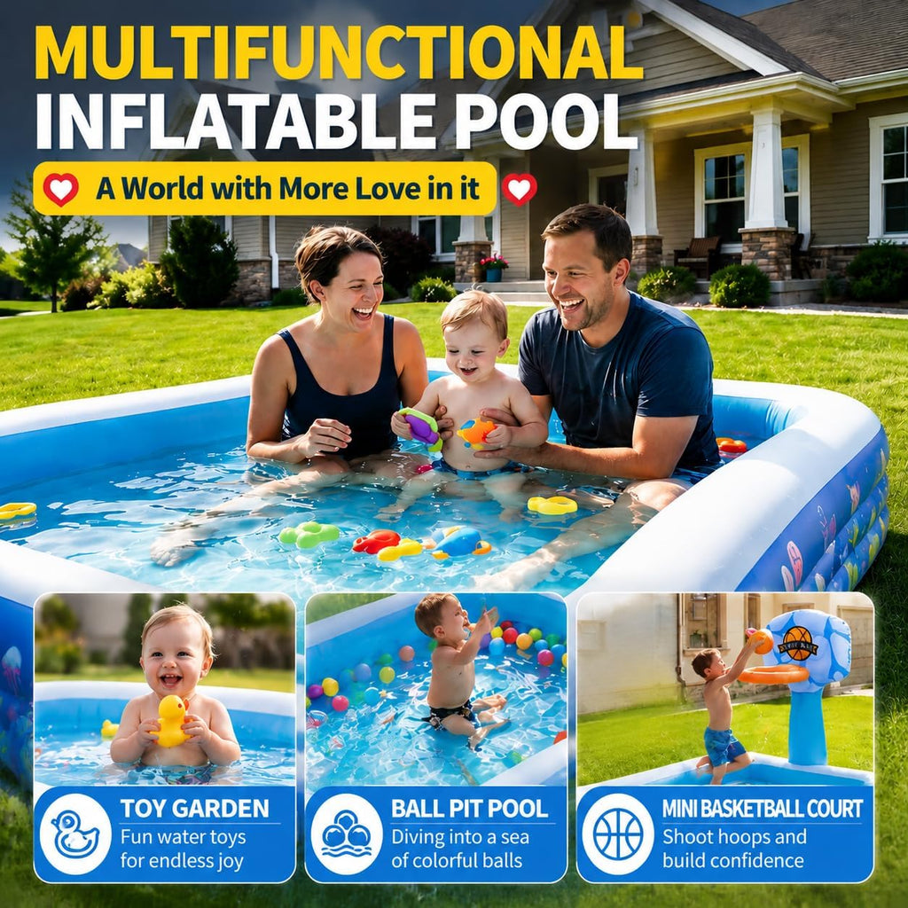 Inflatable Swimming Pool,120 x 72 x 24